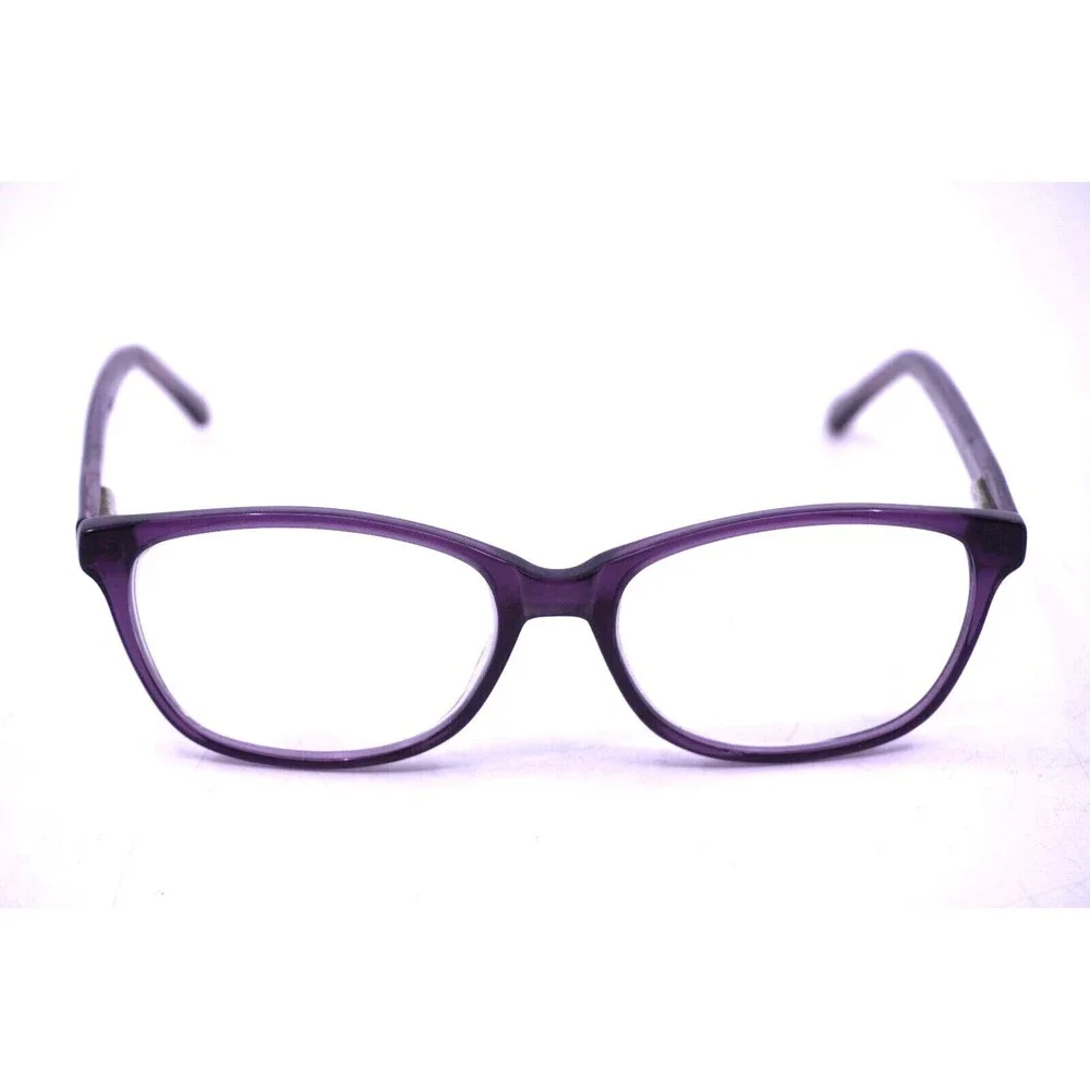 Caliber Plum 51-16-135 Purple Plastic Full Rim Eyeglasses Frames Transparent